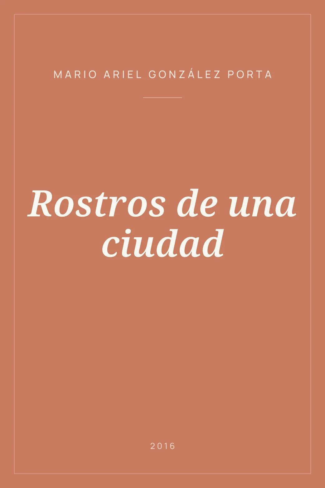 Portada de Rostros de una ciudad