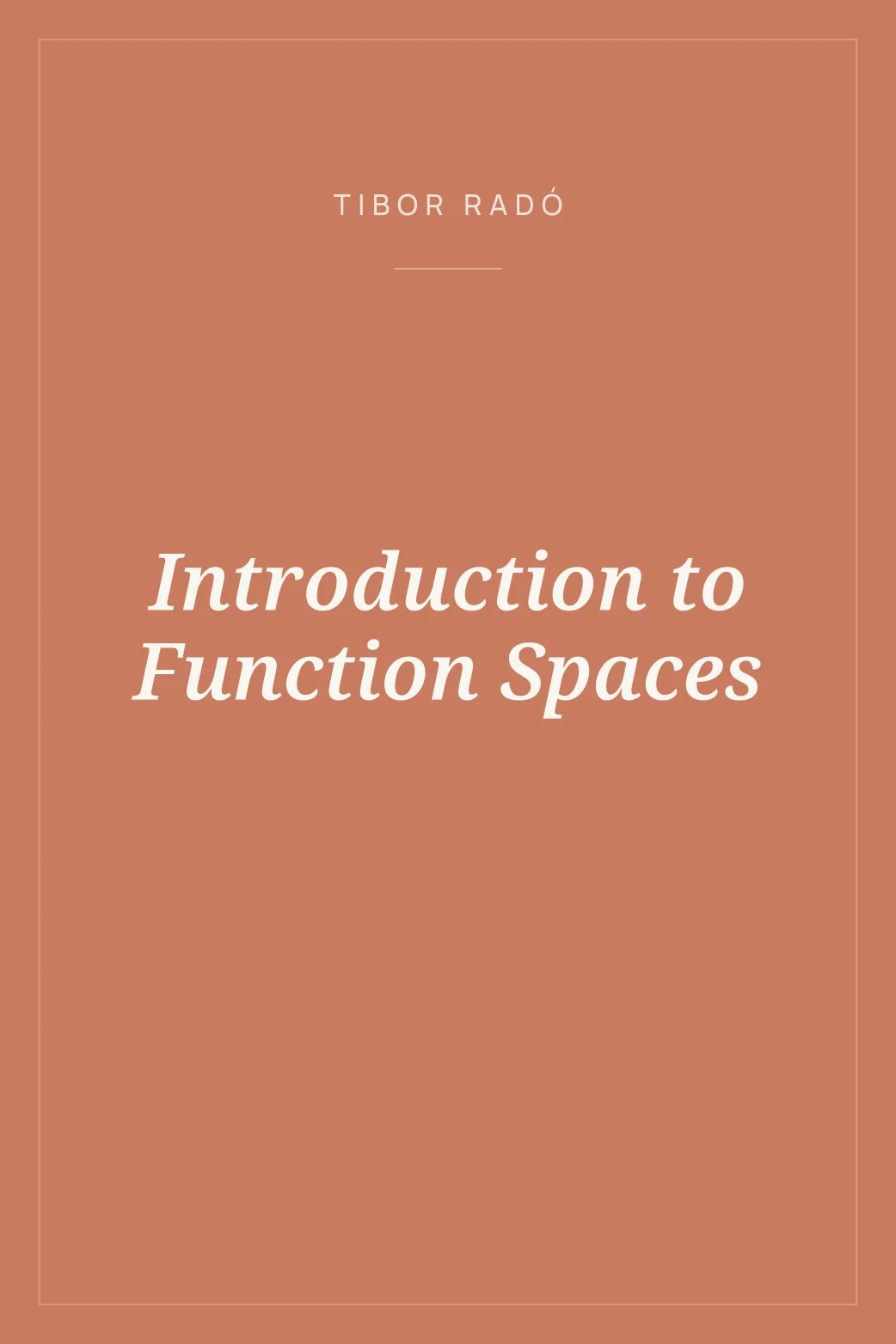 Portada de Introduction to Function Spaces