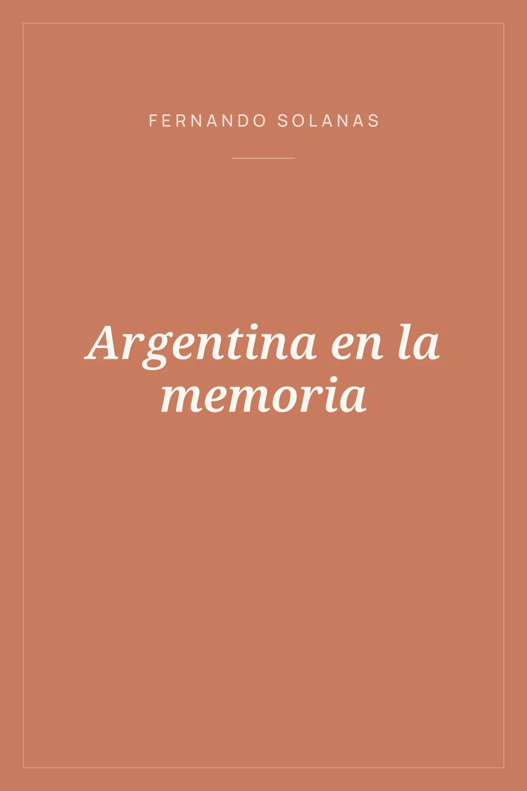 Portada de Argentina en la memoria