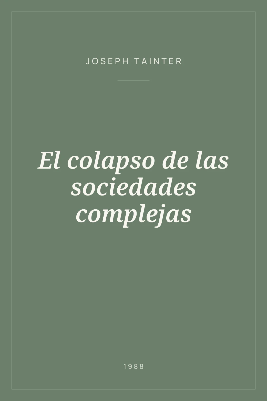 Portada de El colapso de las sociedades complejas