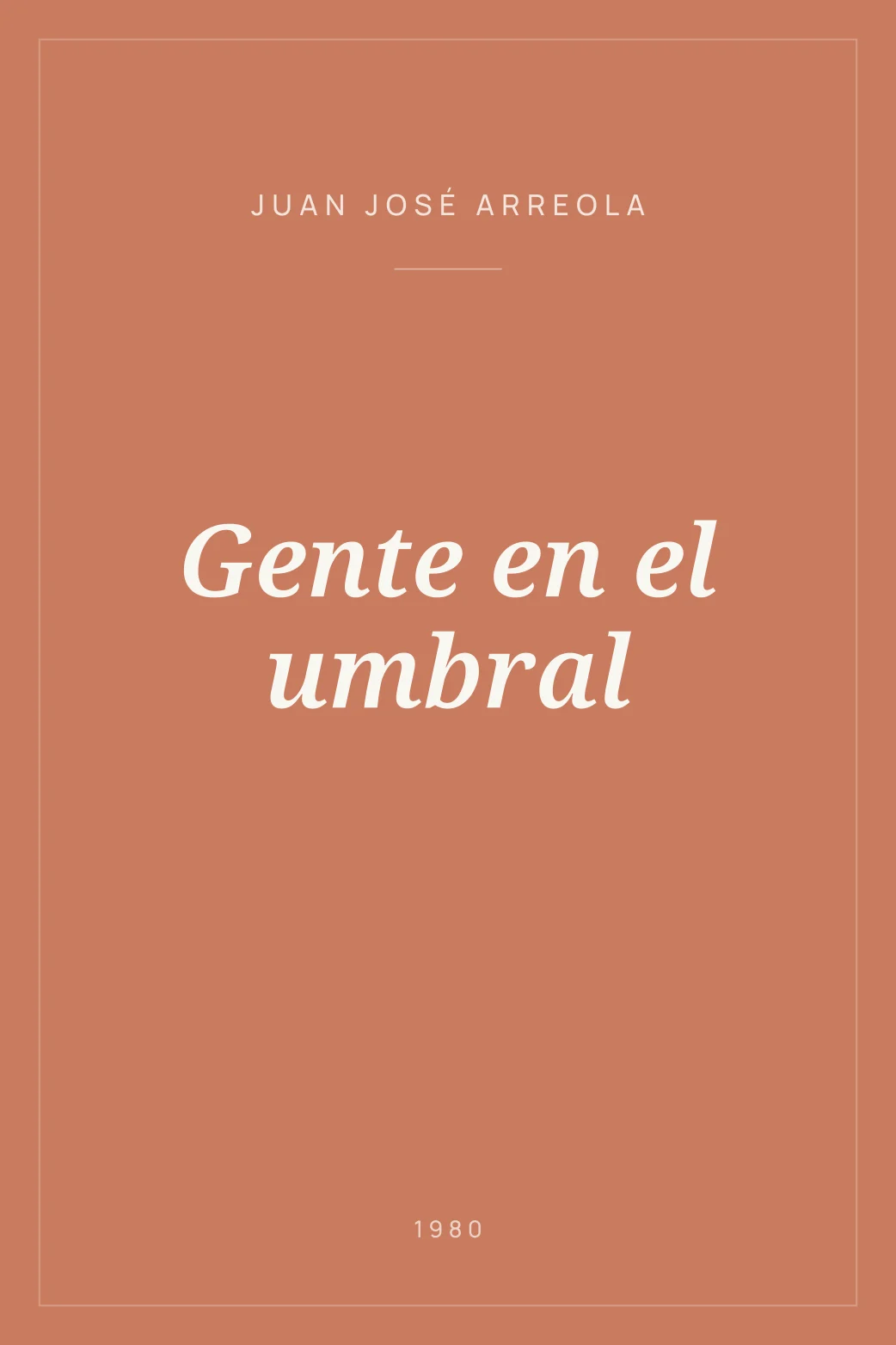 Portada de Gente en el umbral