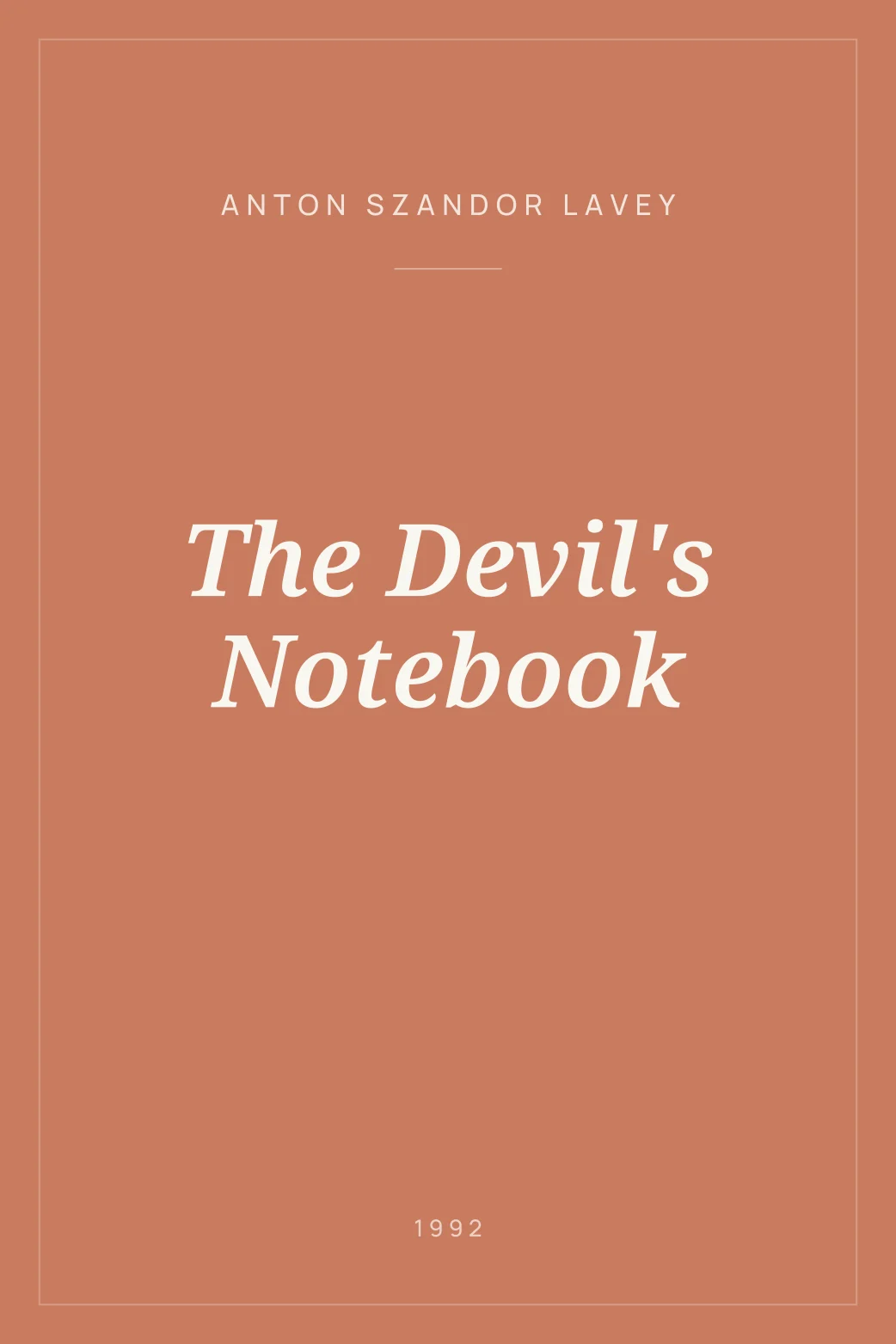 Portada de The Devil's Notebook