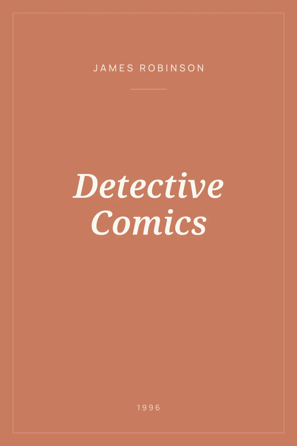 Portada de Detective Comics