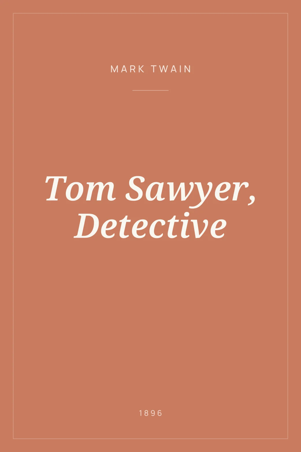 Portada de Tom Sawyer, Detective