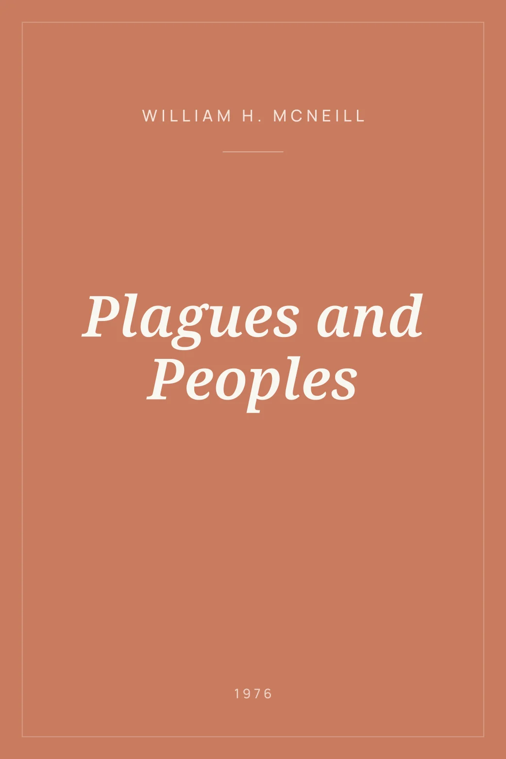 Portada de Plagues and Peoples