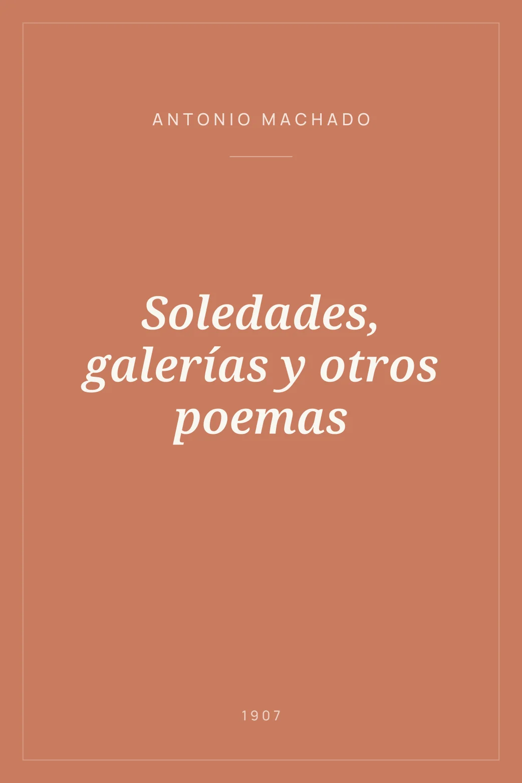 Portada de Soledades, galerías y otros poemas