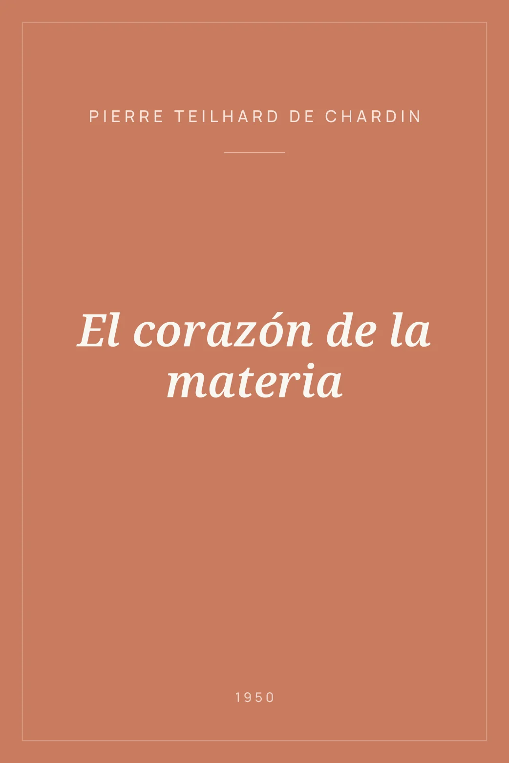 Portada de El corazón de la materia