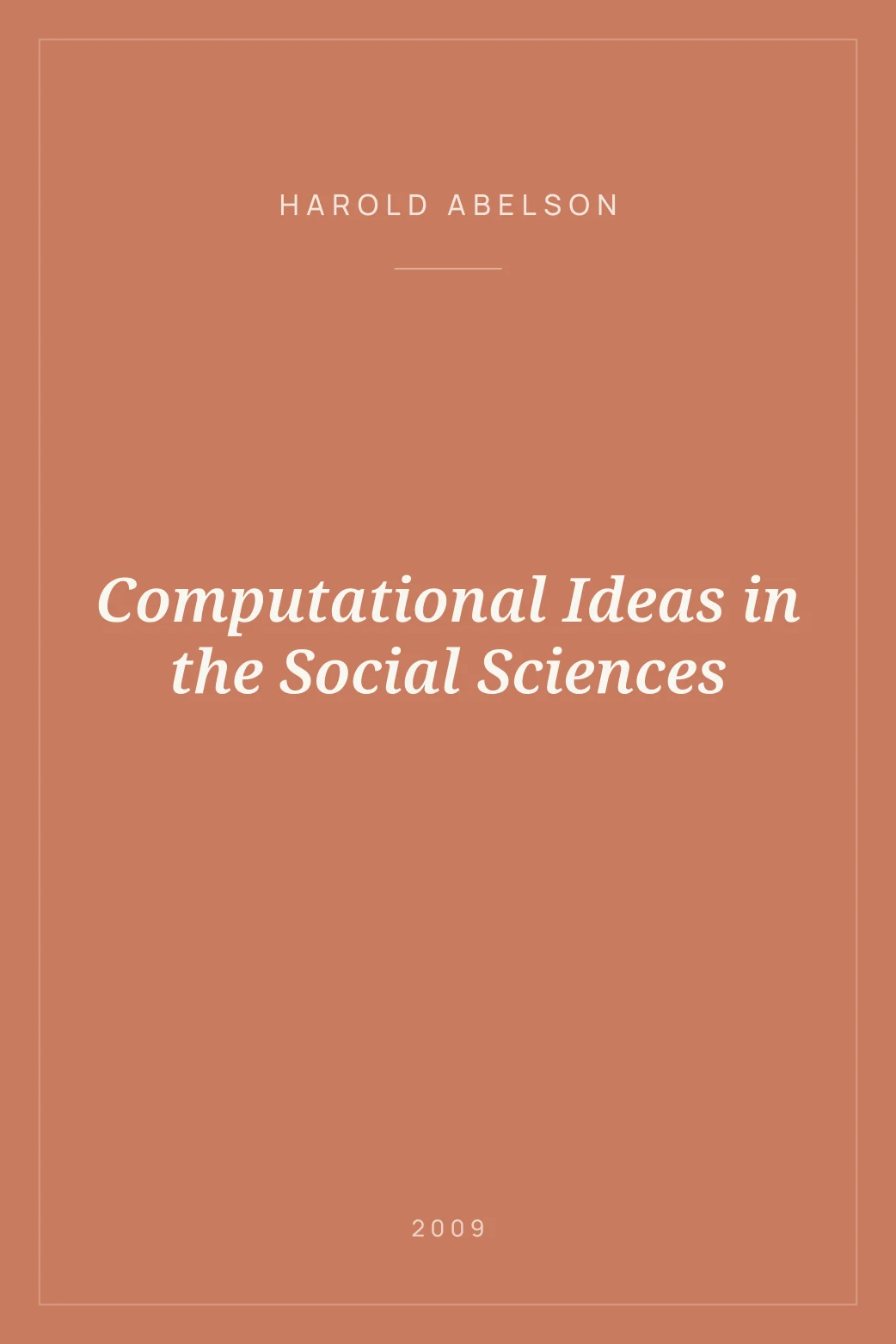 Portada de Computational Ideas in the Social Sciences
