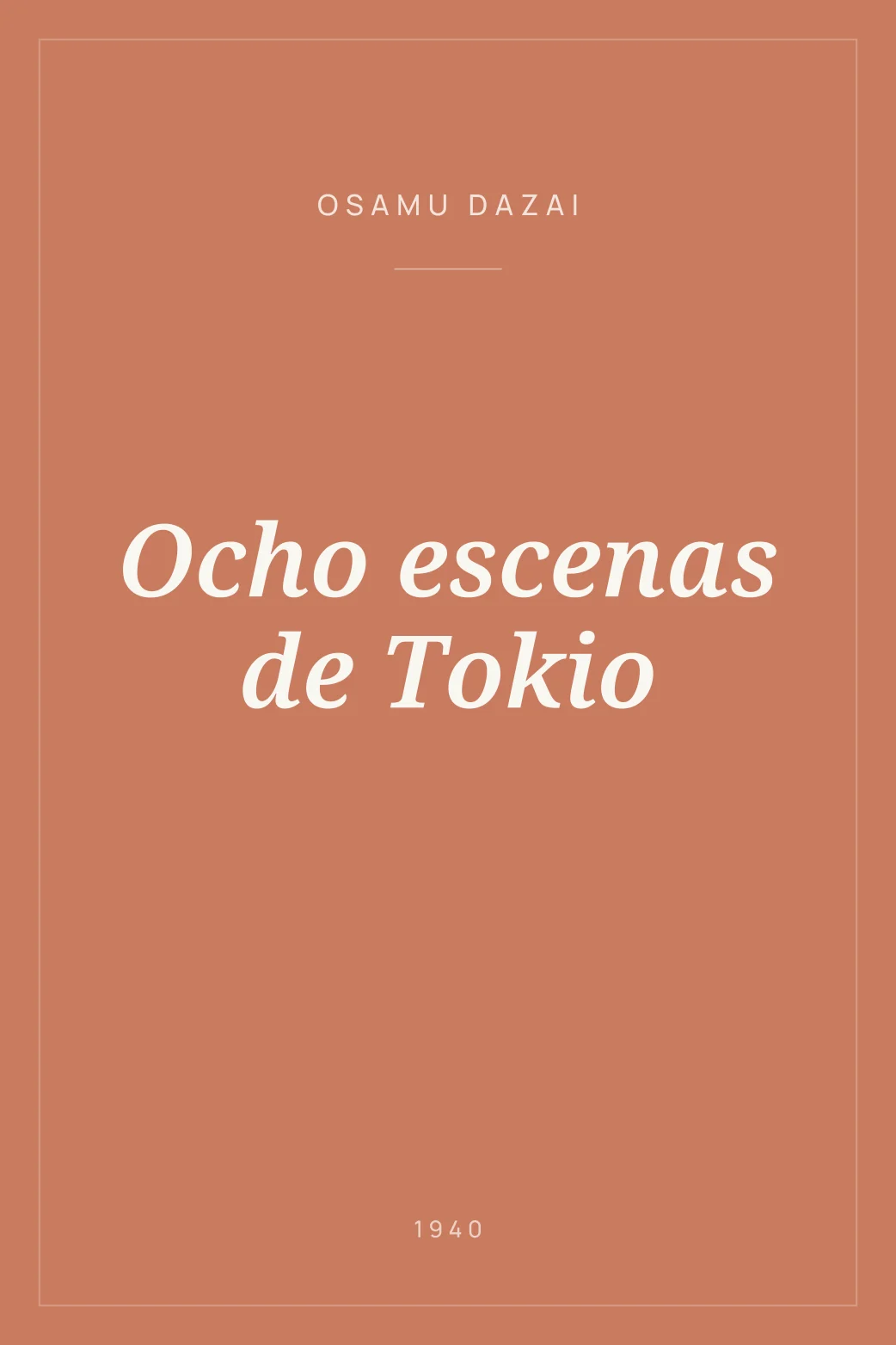 Portada de Ocho escenas de Tokio
