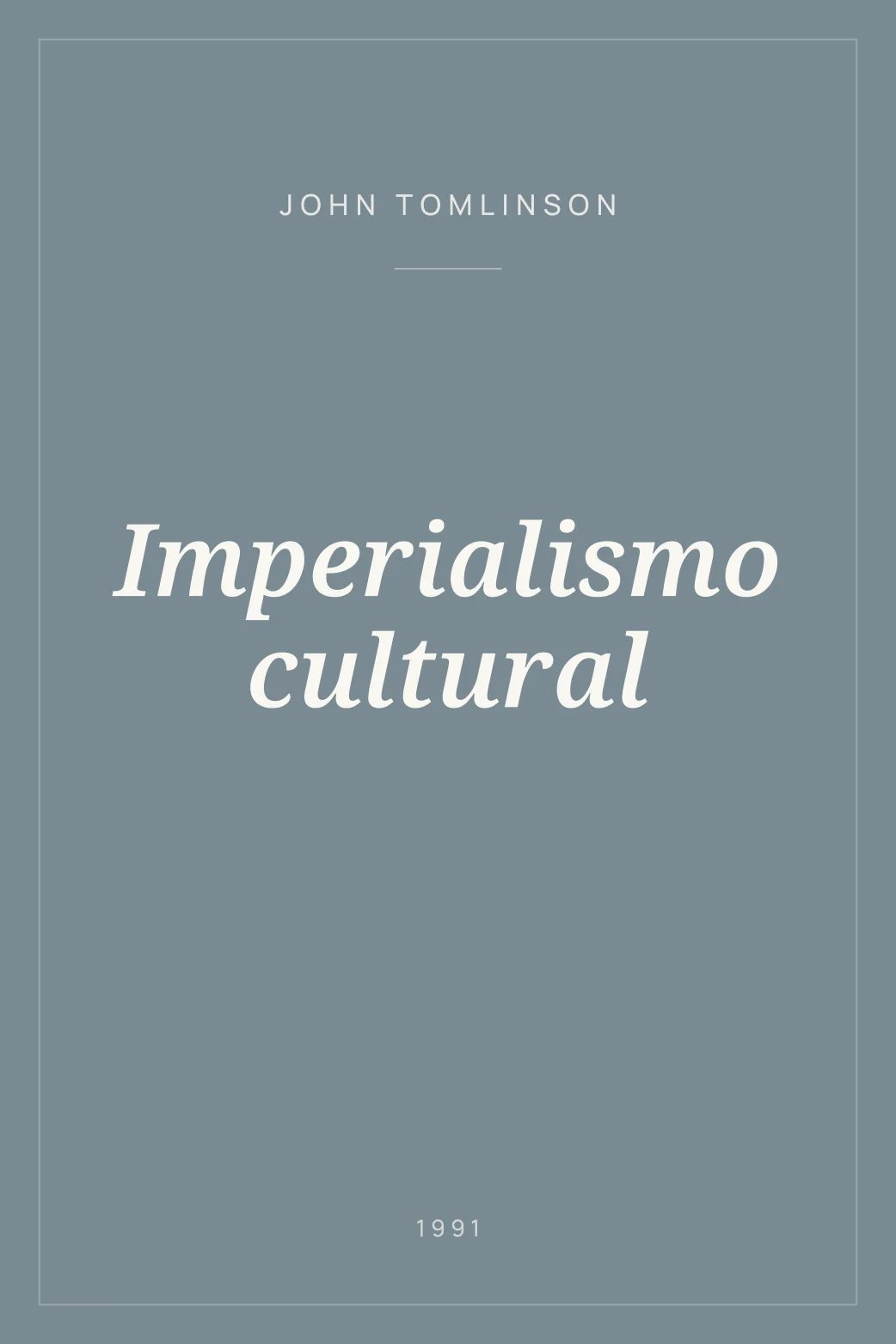 Portada de Imperialismo cultural