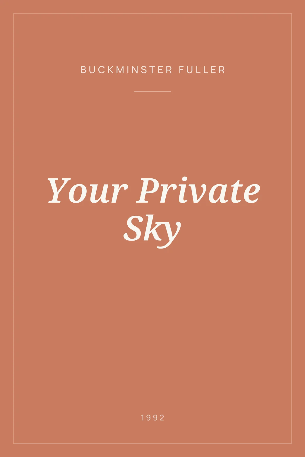 Portada de Your Private Sky