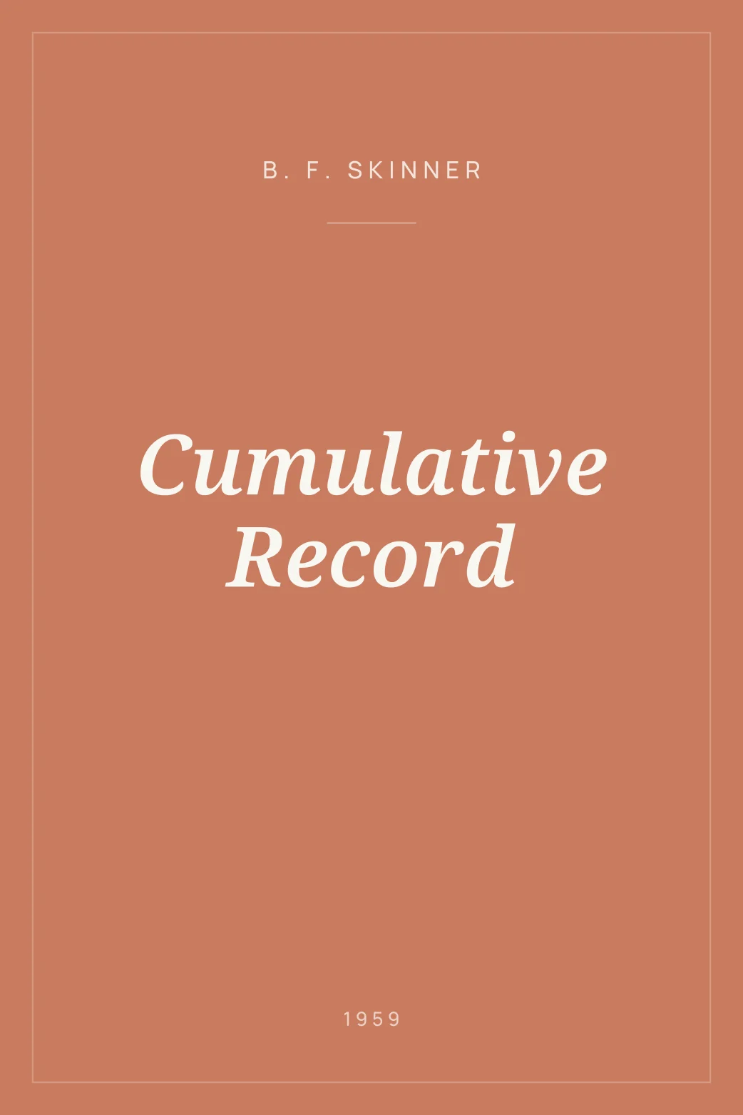 Portada de Cumulative Record