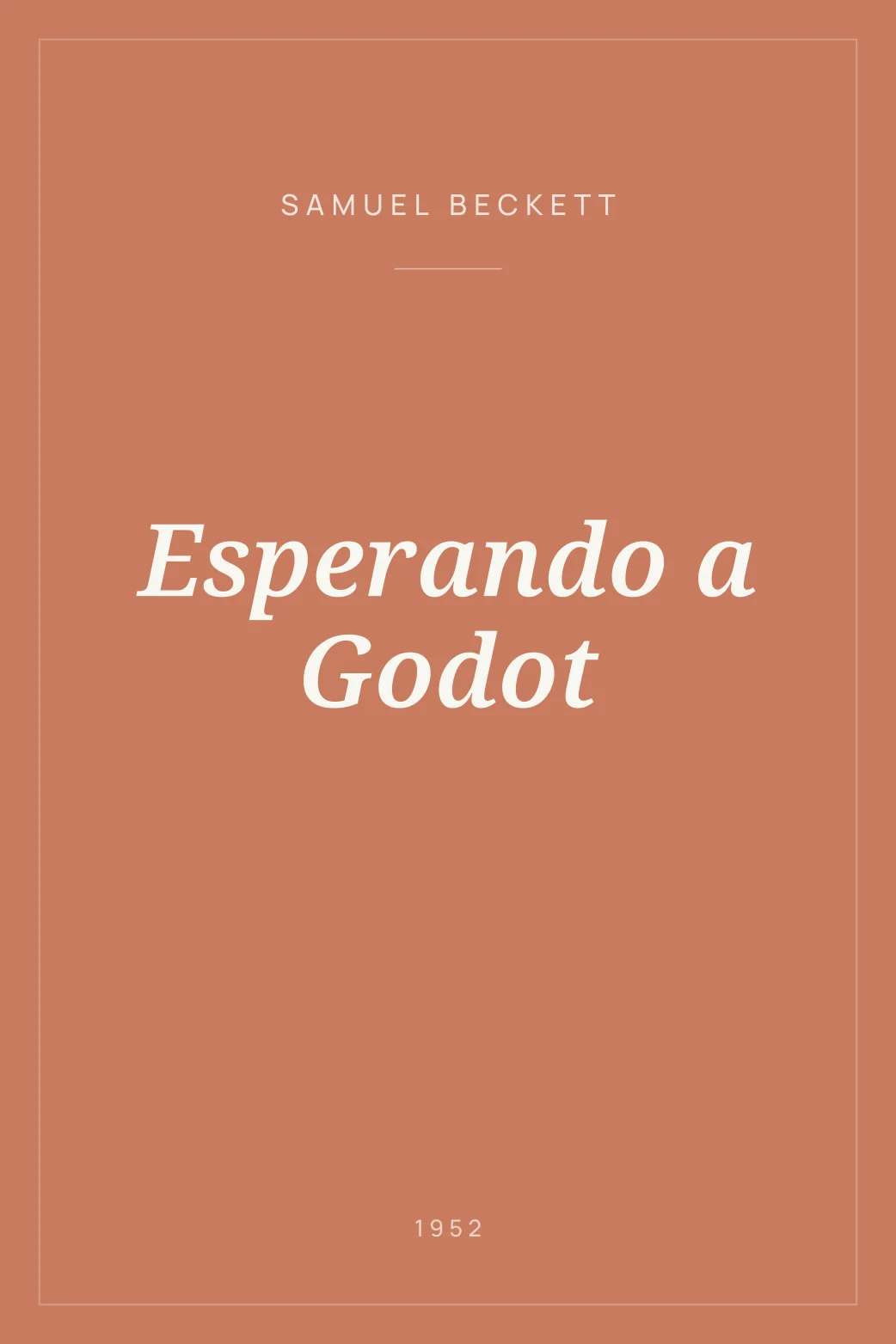 Portada de Esperando a Godot