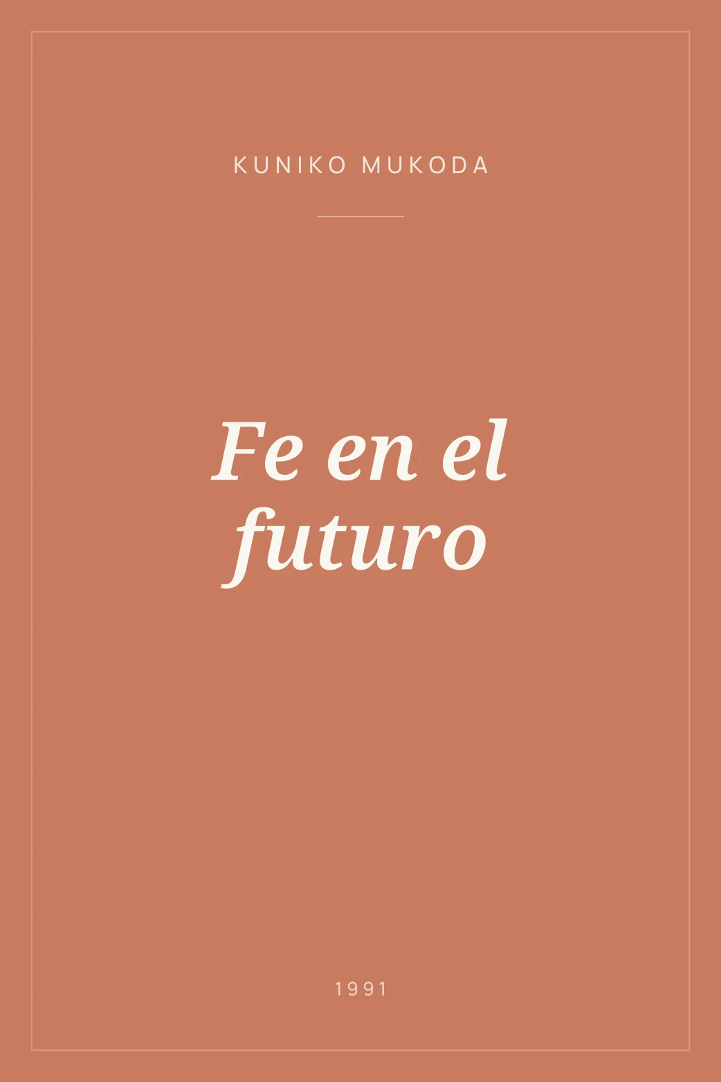 Portada de Fe en el futuro