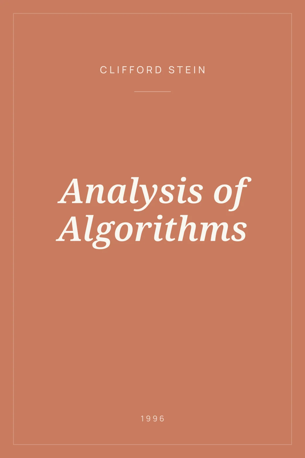 Portada de Analysis of Algorithms