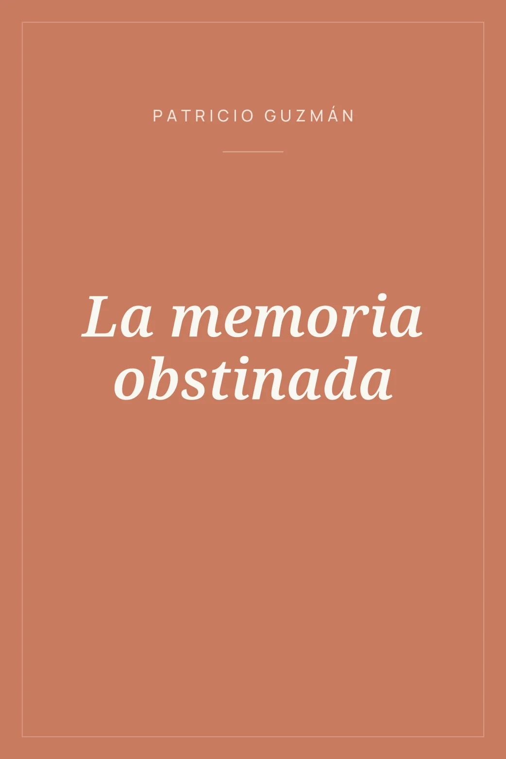 Portada de La memoria obstinada