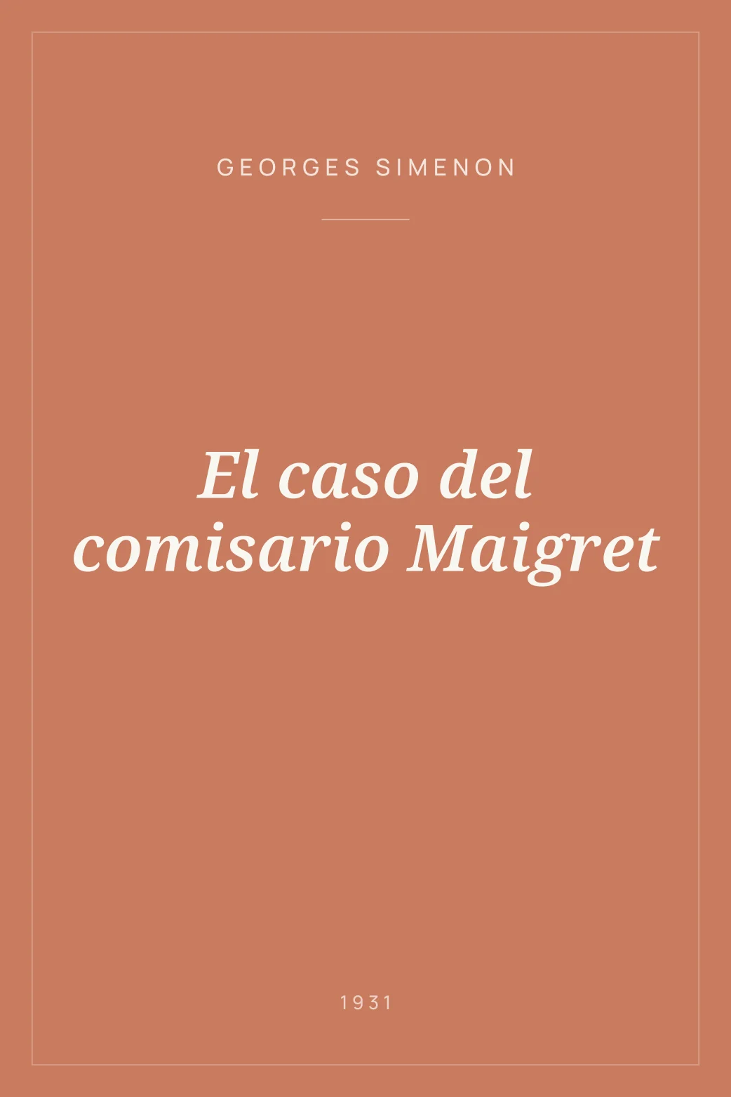 Portada de El caso del comisario Maigret