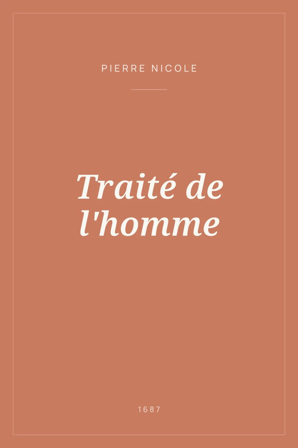 Portada de Traité de l'homme