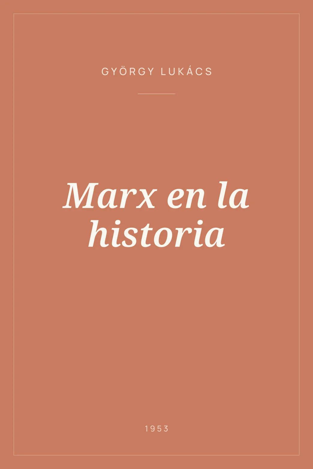 Portada de Marx en la historia