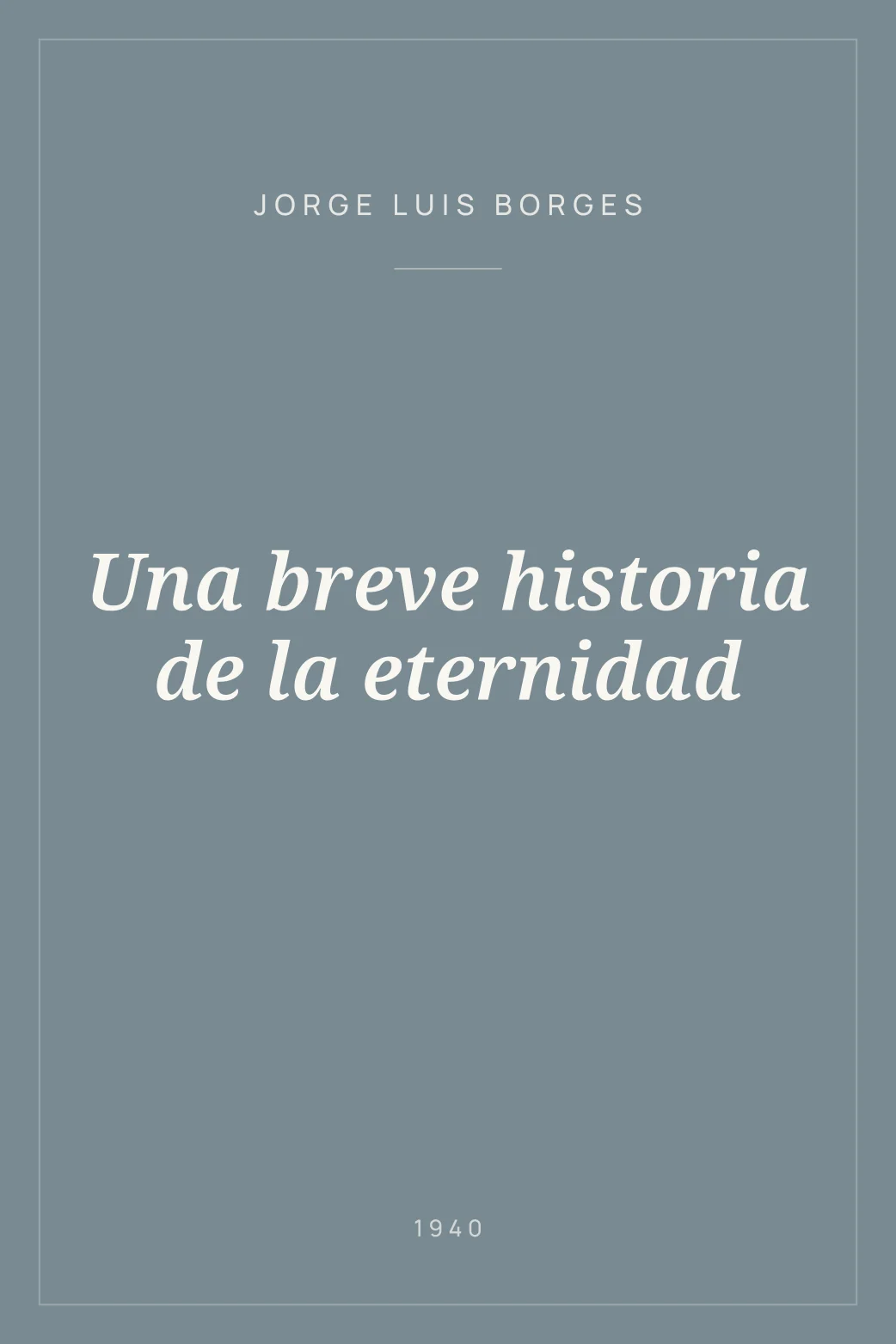 Portada de Una breve historia de la eternidad