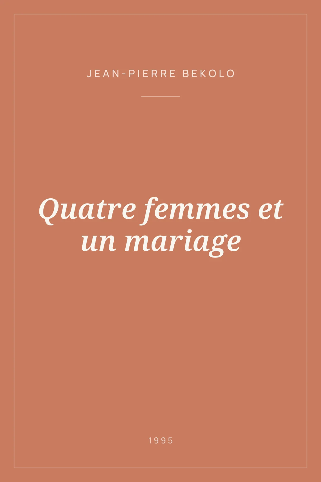 Portada de Quatre femmes et un mariage