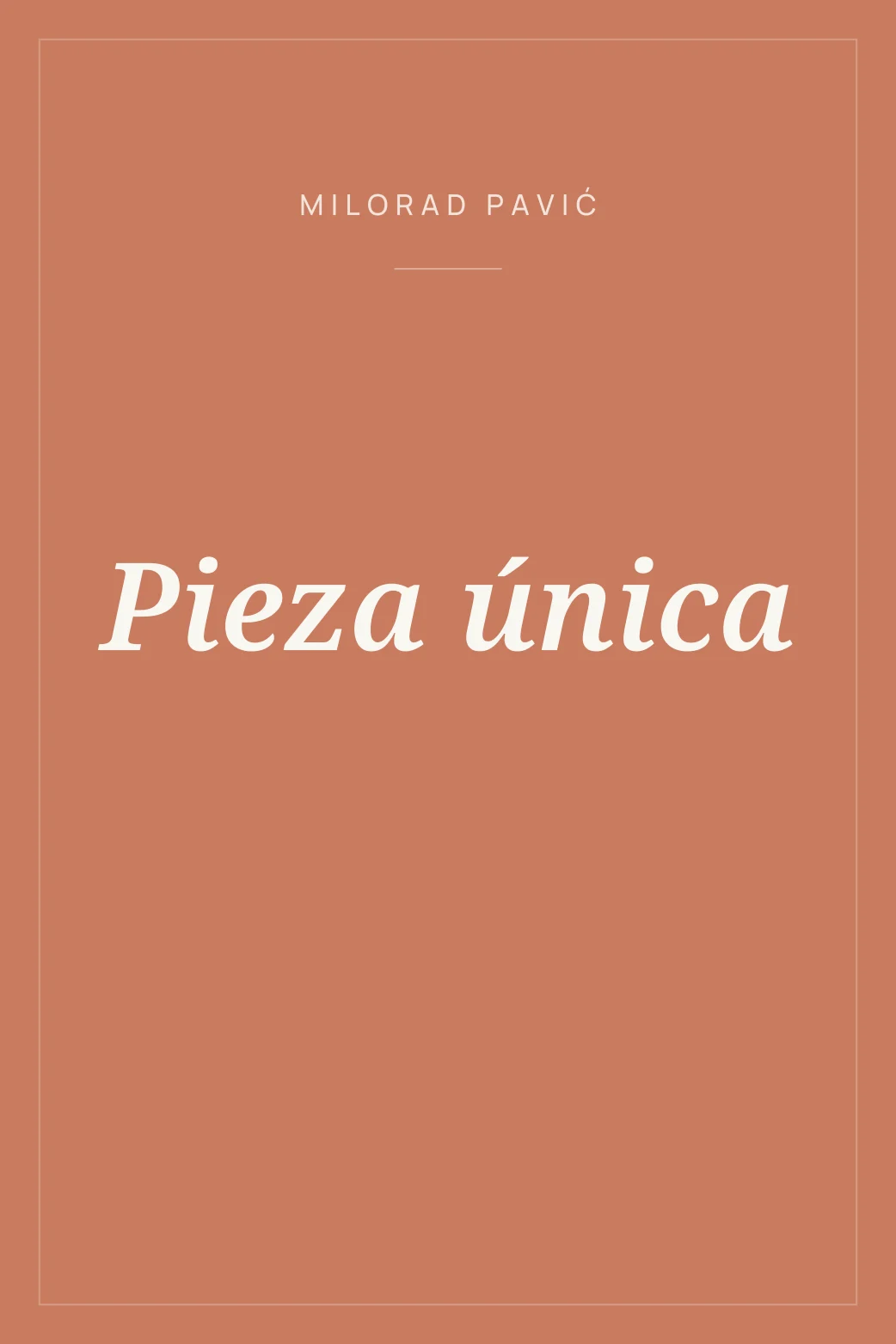 Portada de Pieza única