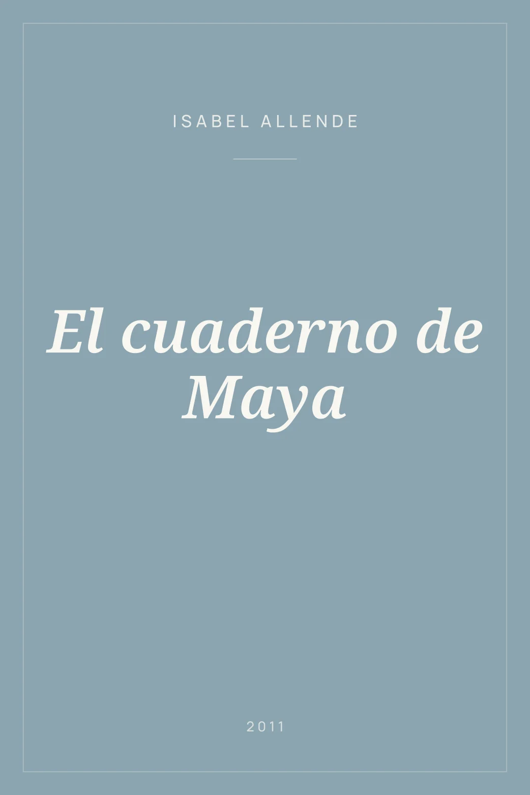 Portada de El cuaderno de Maya