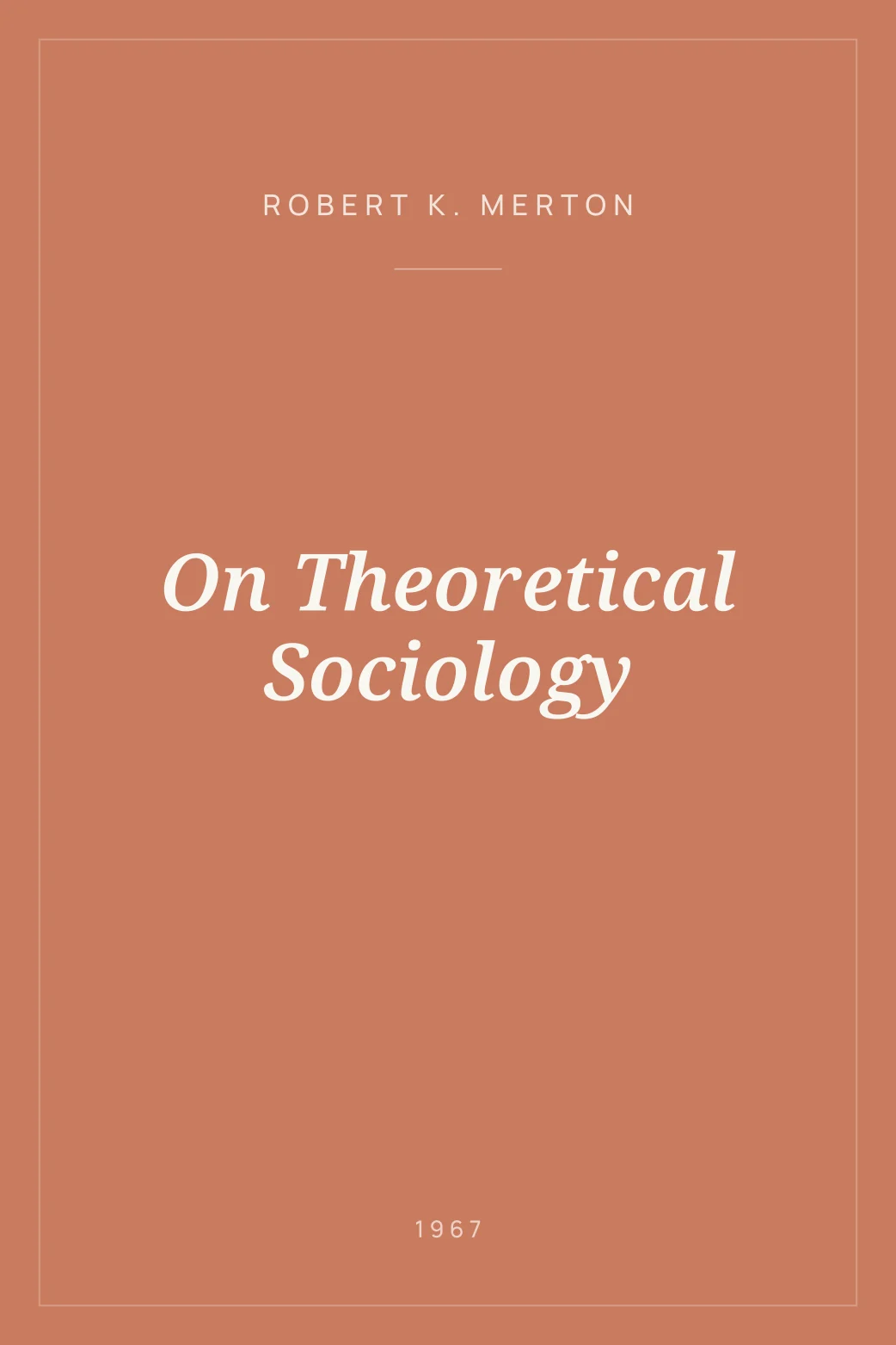 Portada de On Theoretical Sociology