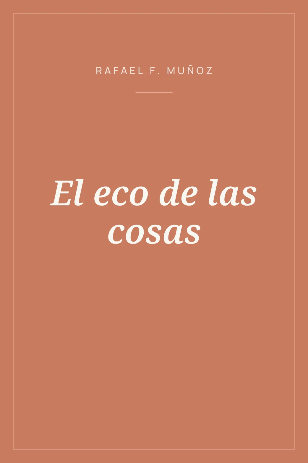 Portada de El eco de las cosas