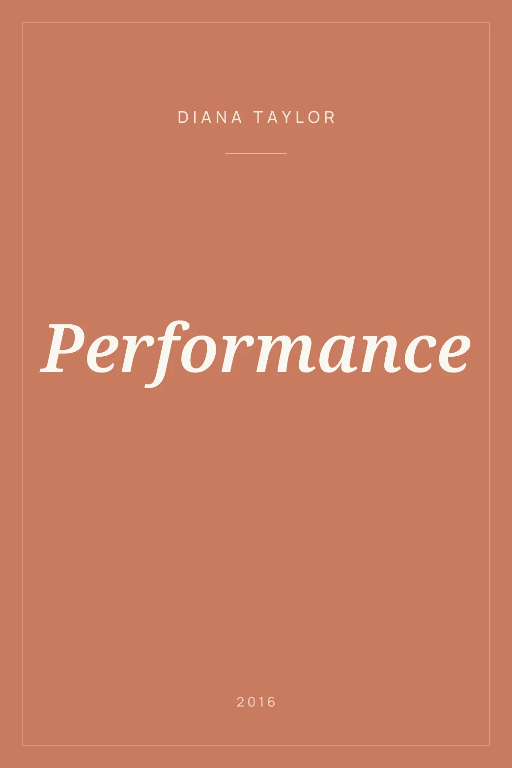 Portada de Performance