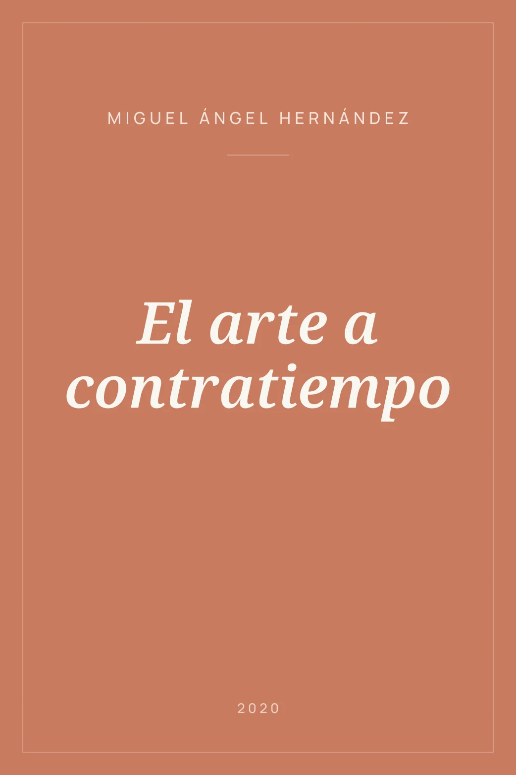 Portada de El arte a contratiempo