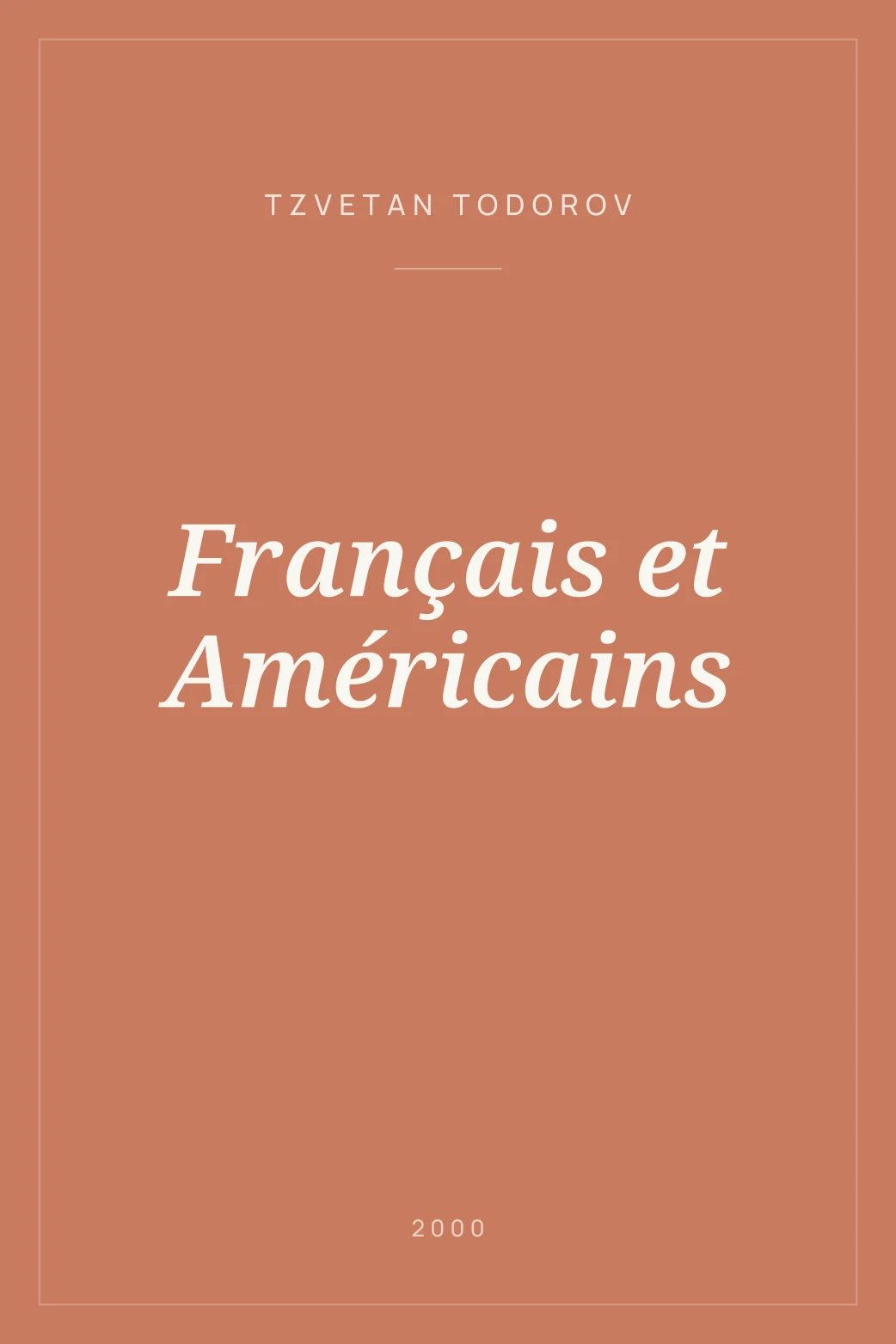 Portada de Français et Américains