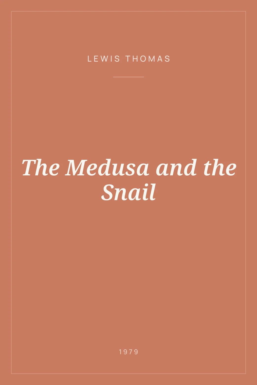 Portada de The Medusa and the Snail
