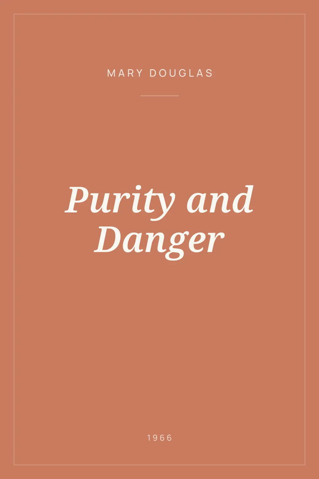 Portada de Purity and Danger