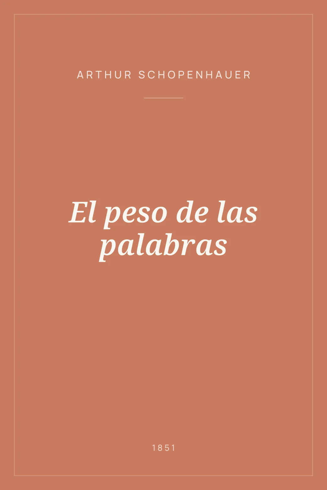 Portada de El peso de las palabras