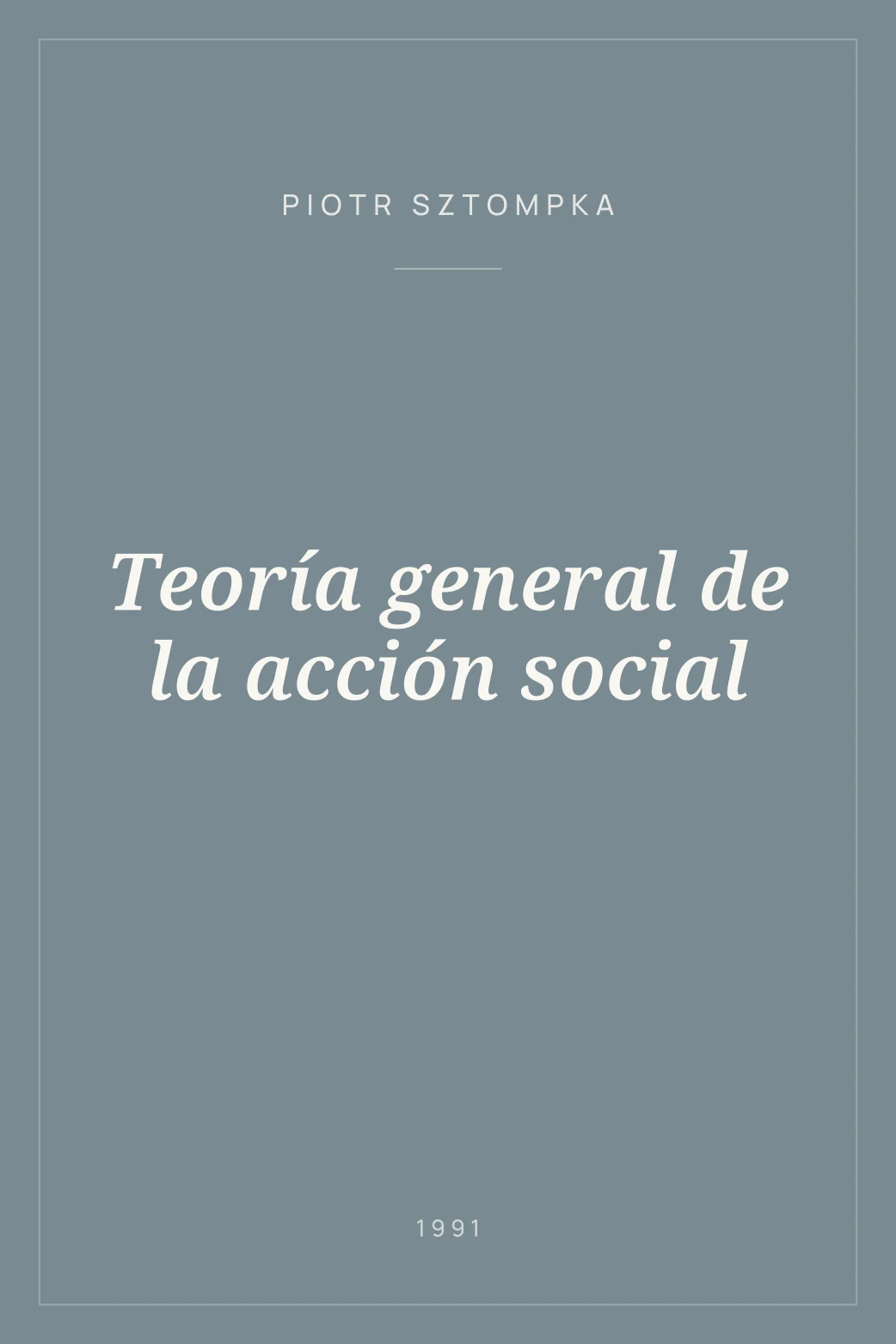 Portada de Teoría general de la acción social