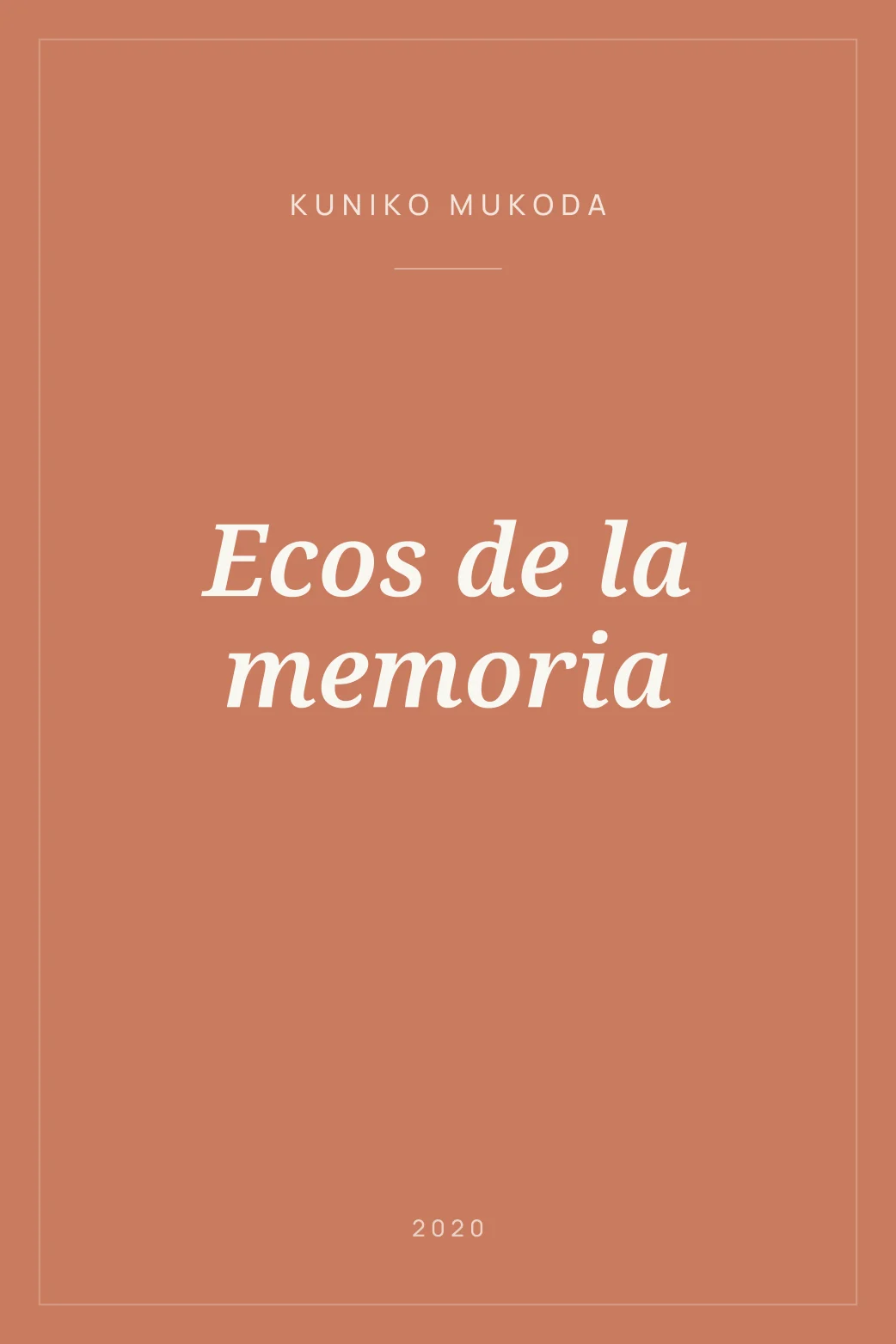 Portada de Ecos de la memoria