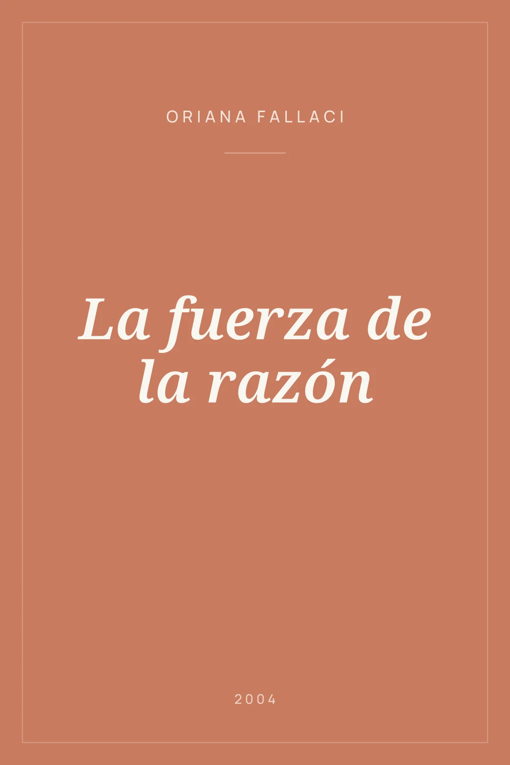 Portada de La fuerza de la razón