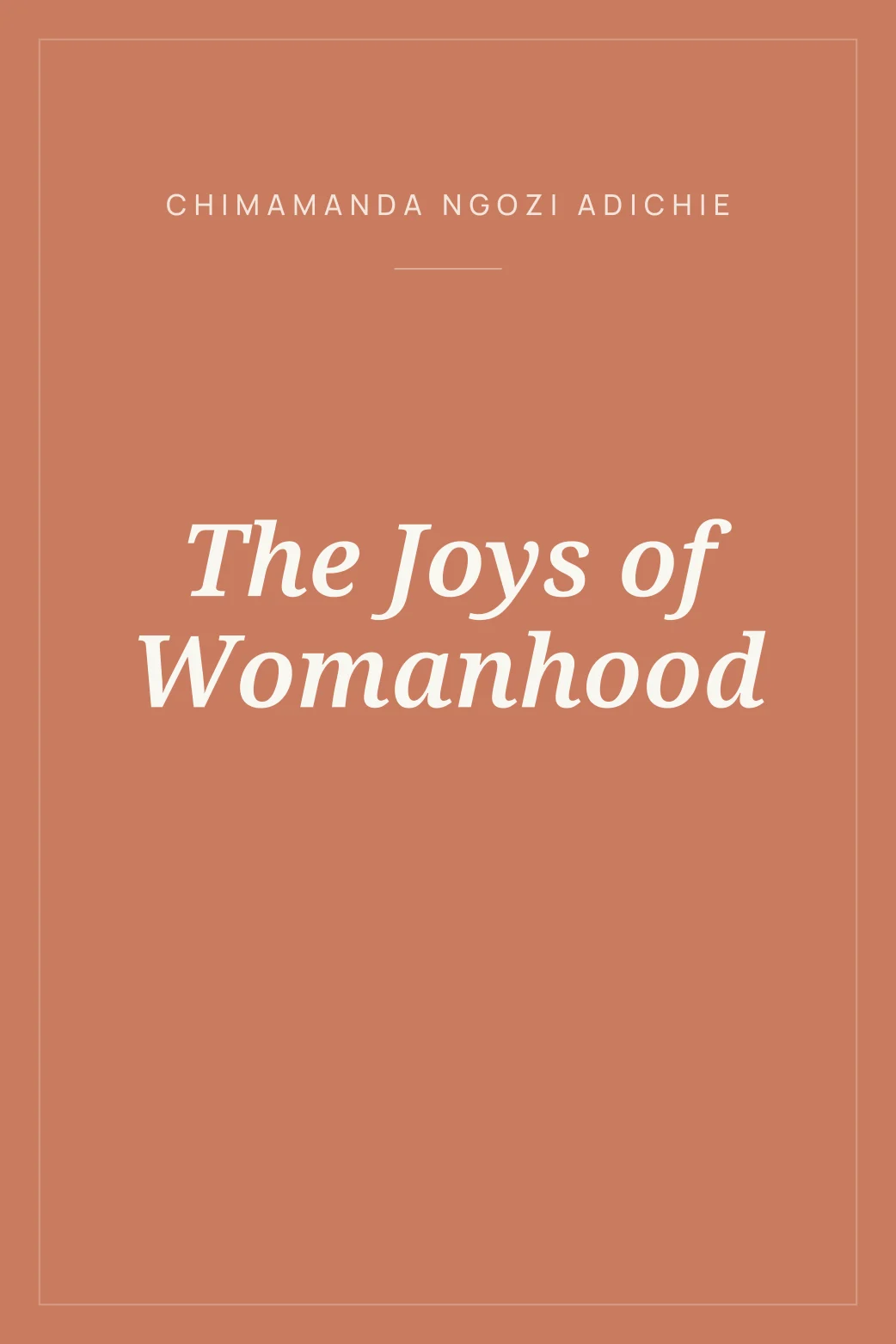 Portada de The Joys of Womanhood