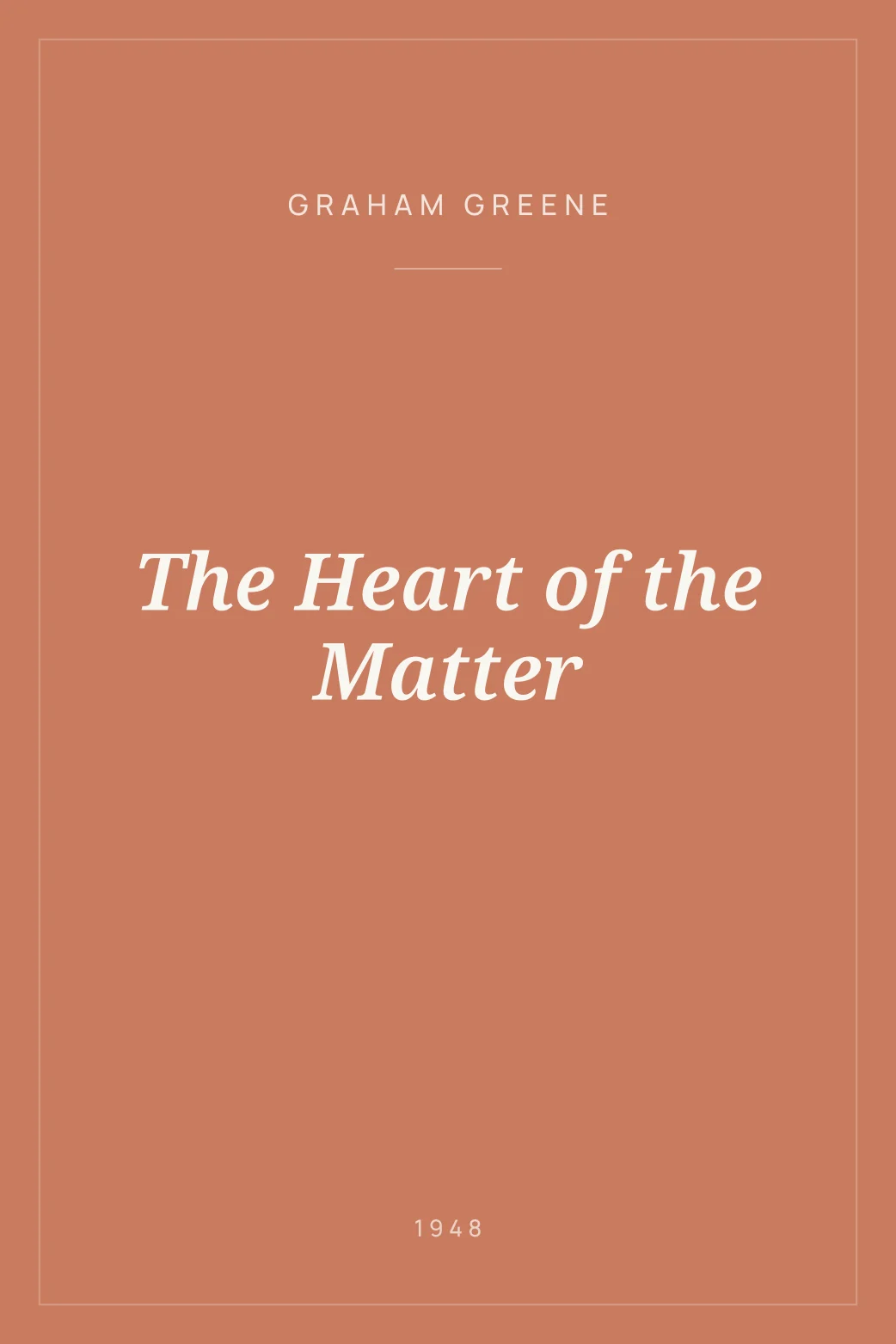 Portada de The Heart of the Matter