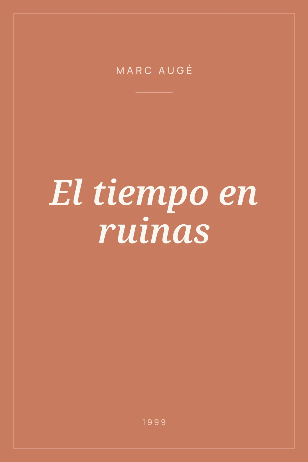 Portada de El tiempo en ruinas