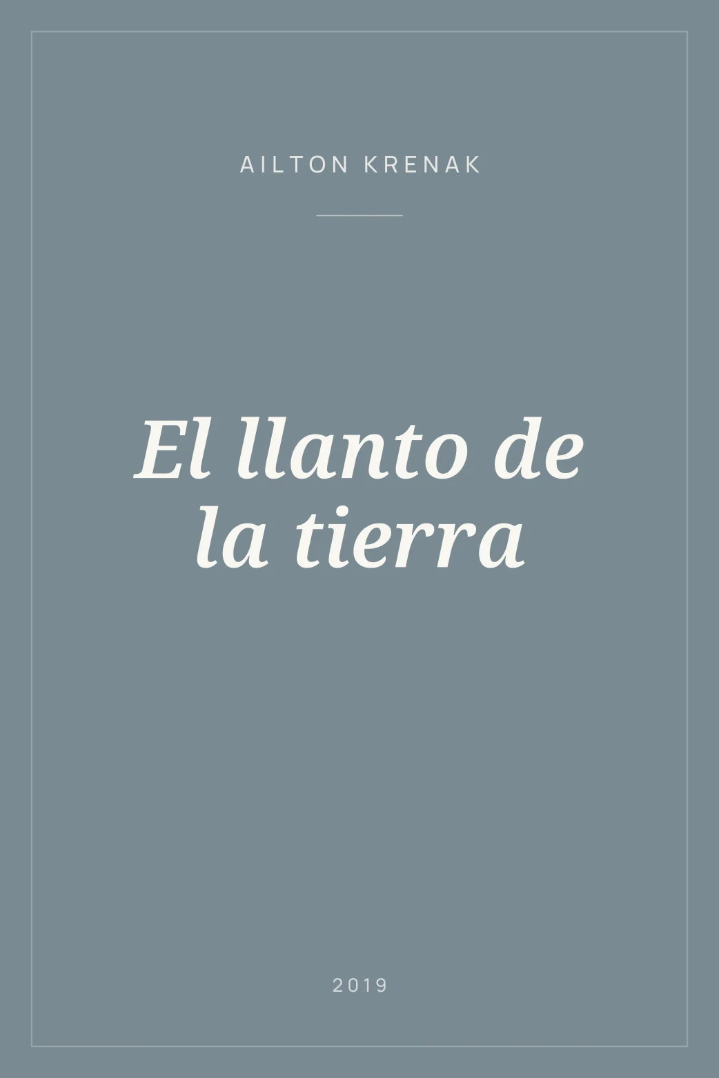 Portada de El llanto de la tierra