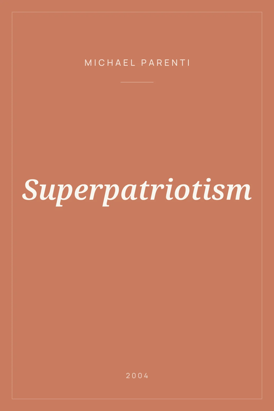 Portada de Superpatriotism