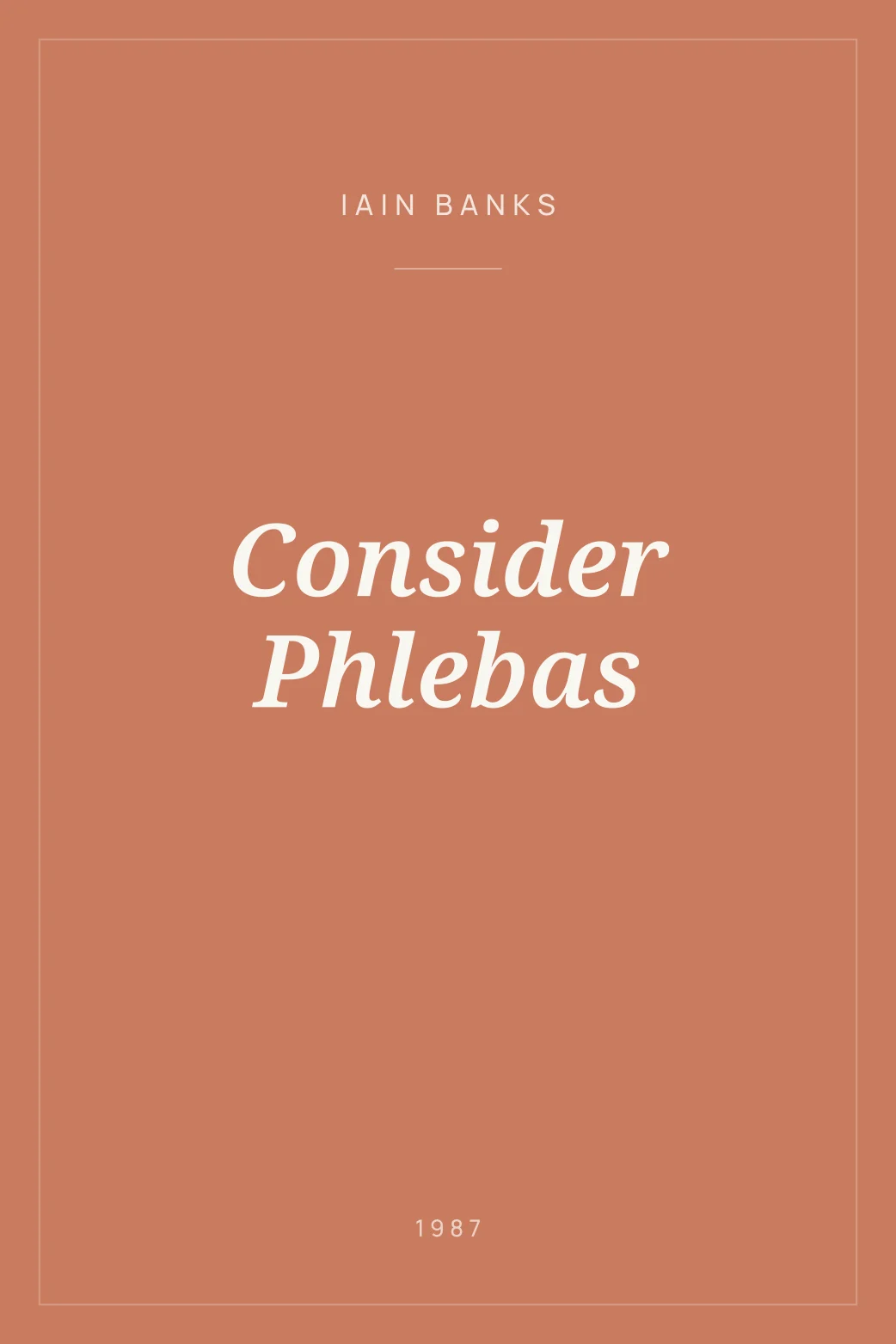 Portada de Consider Phlebas