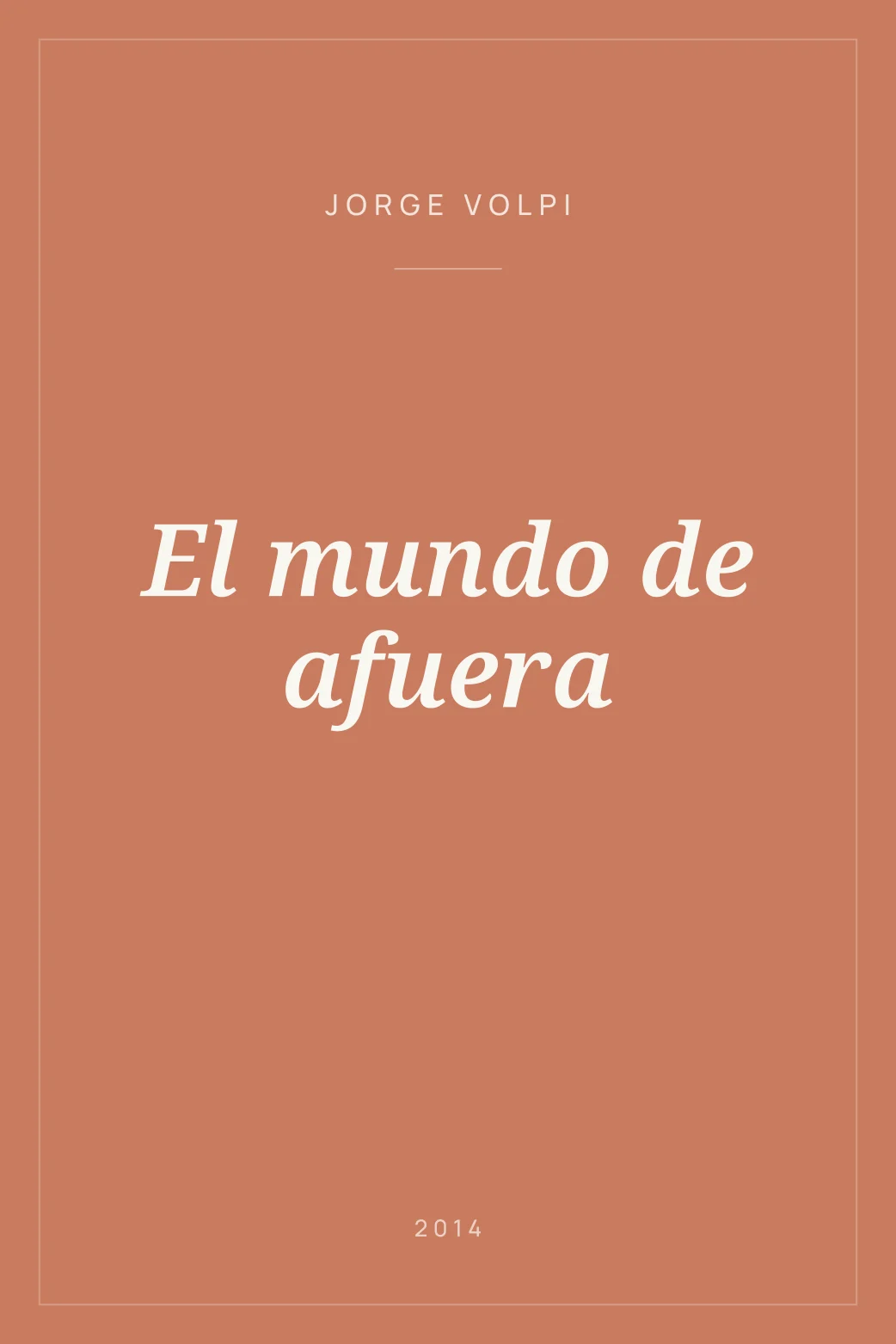 Portada de El mundo de afuera