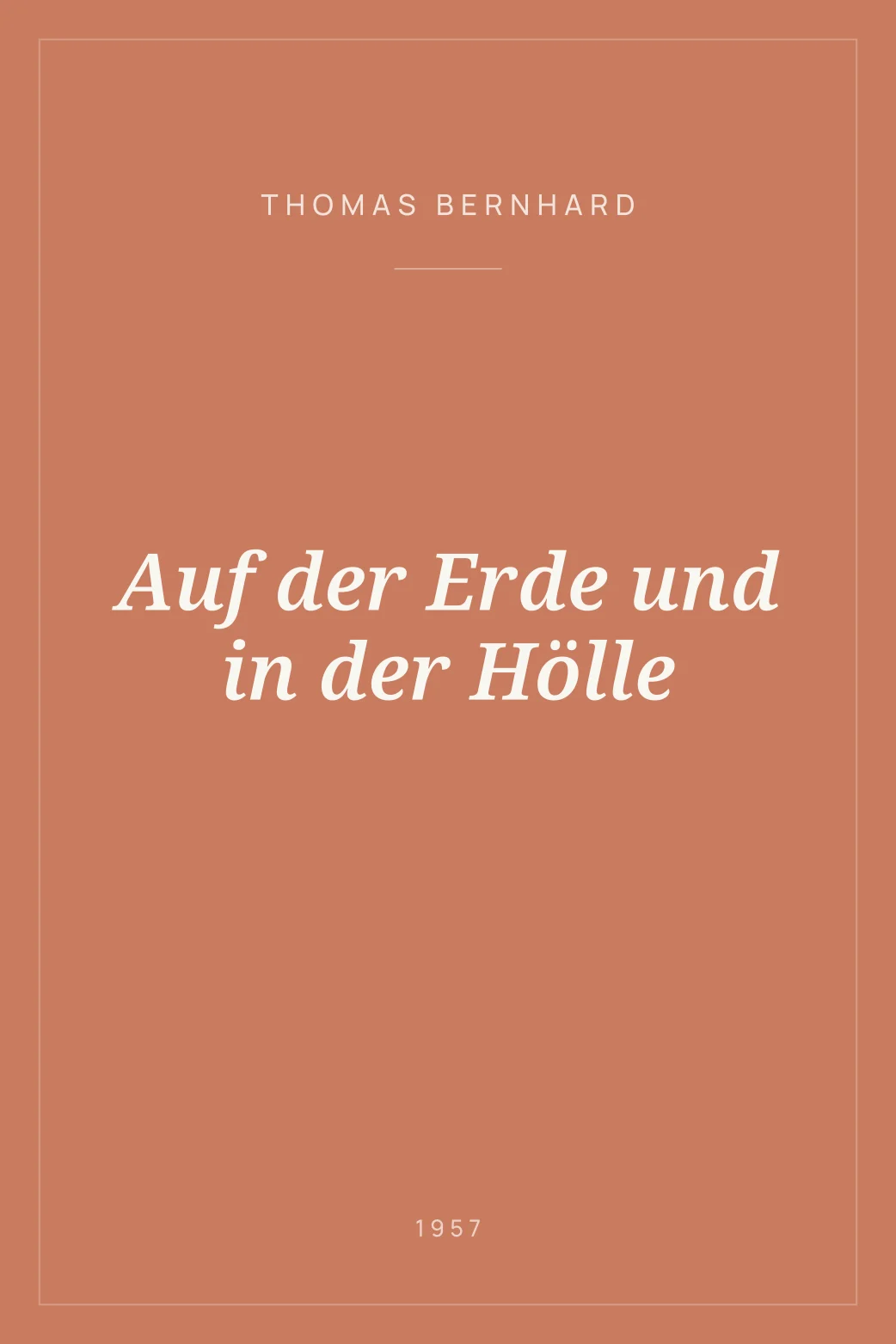 Portada de Auf der Erde und in der Hölle