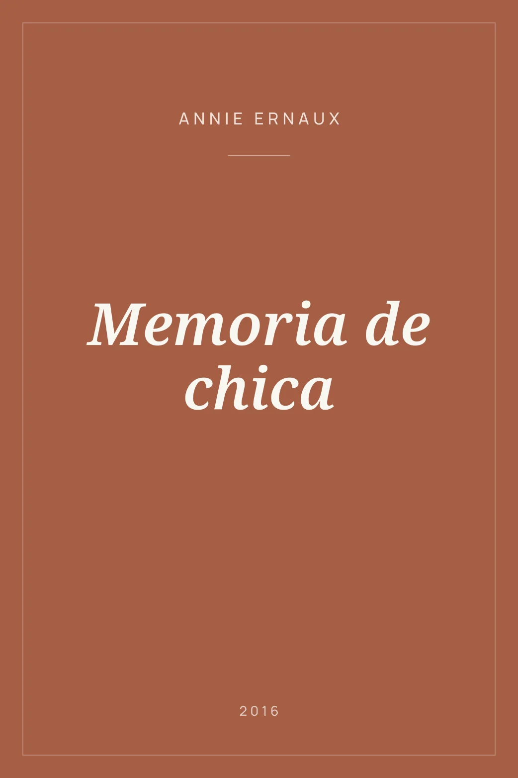Portada de Memoria de chica