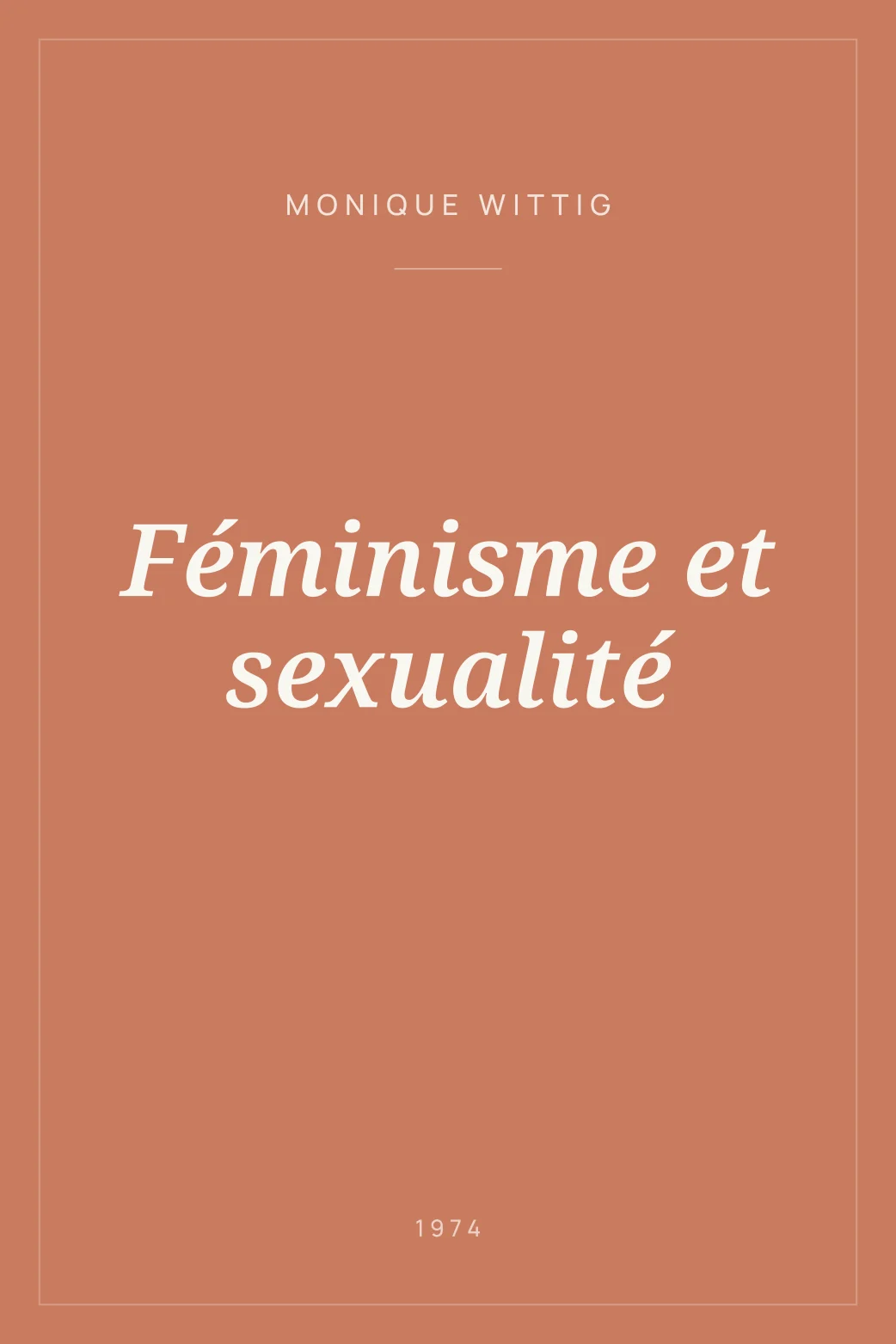 Portada de Féminisme et sexualité