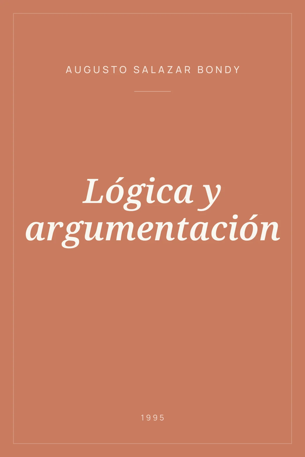 Portada de Lógica y argumentación