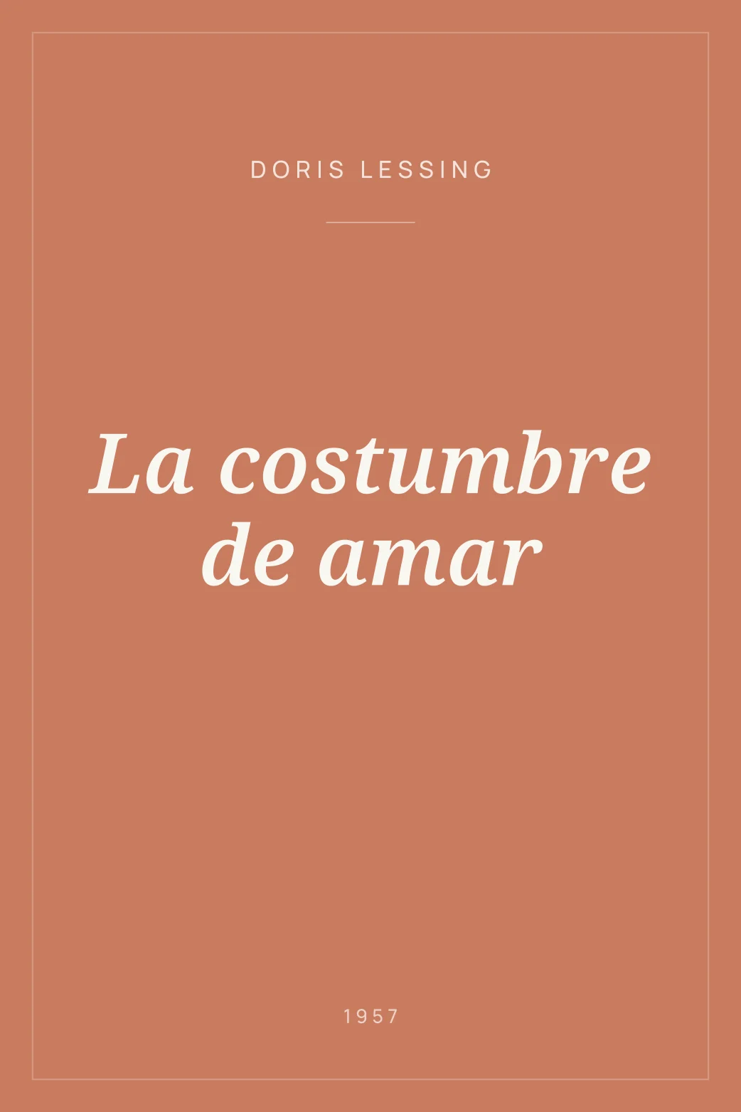 Portada de La costumbre de amar